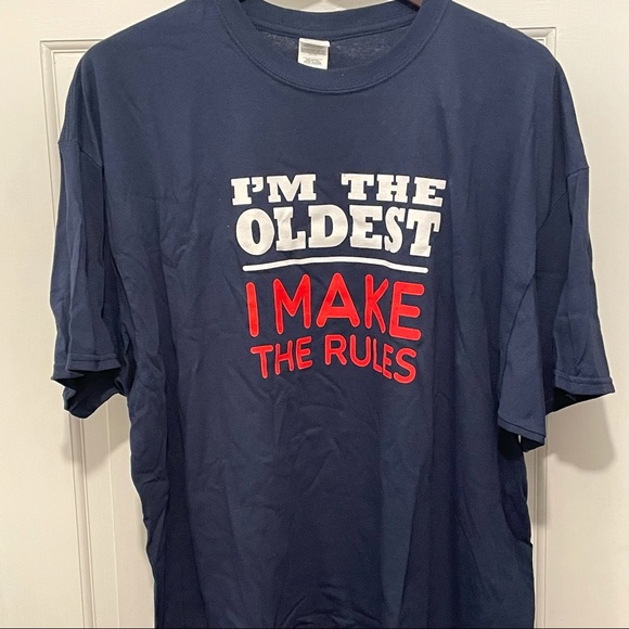 Unisex 2XL “I'm The Oldest I Make the Rules” Tee - Picture 2 of 4